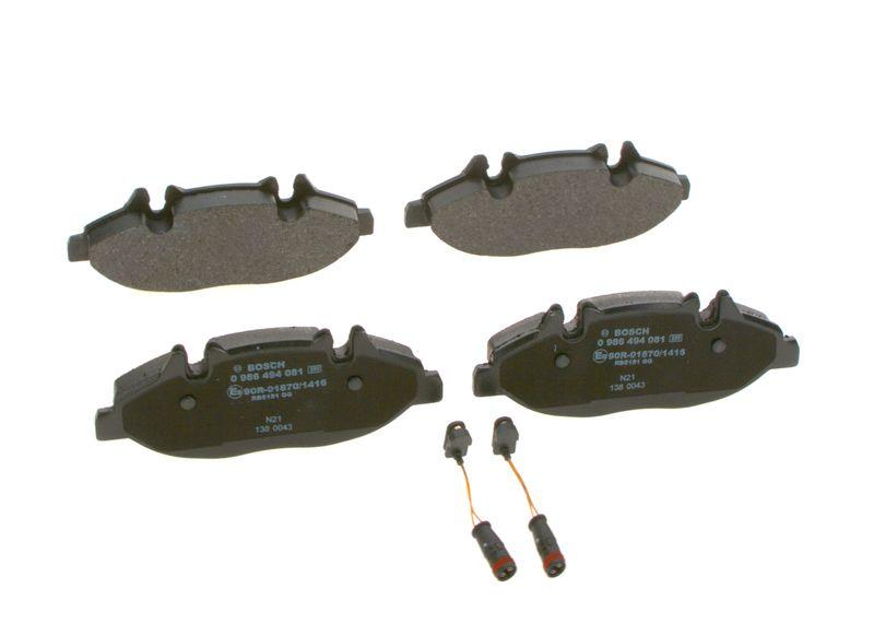 Kit de plaquettes de frein, frein à disque BOSCH 0 986 494 081