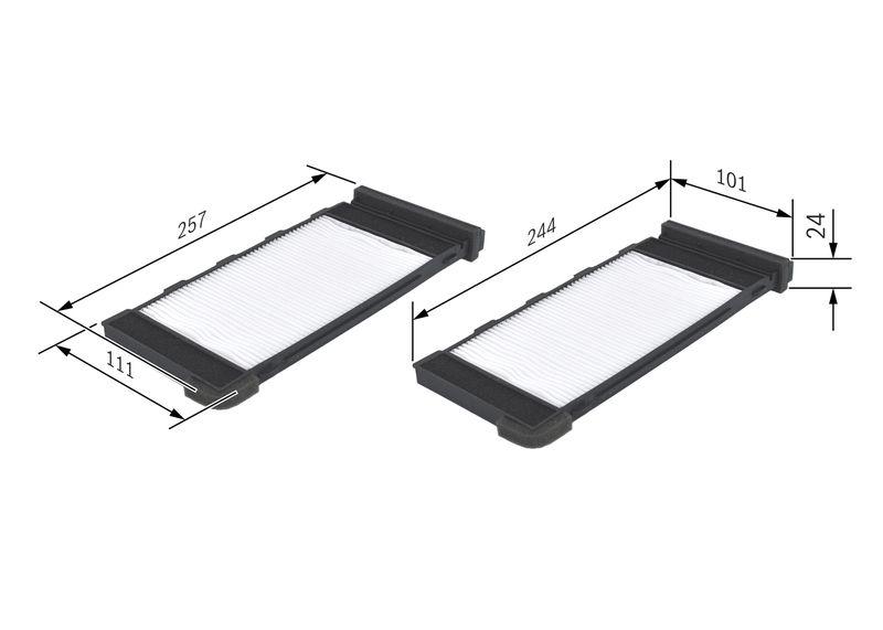 Filtre, air de l'habitacle BOSCH 1987432118