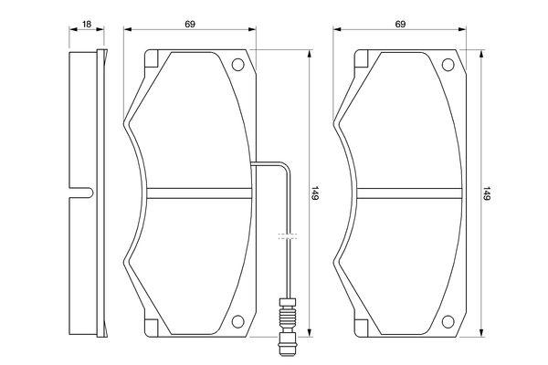 Kit de plaquettes de frein, frein à disque BOSCH 0 986 424 176