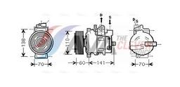Compresseur, climatisation AVA QUALITY COOLING AIAK271