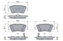 Kit de plaquettes de frein, frein à disque BOSCH 0986424959