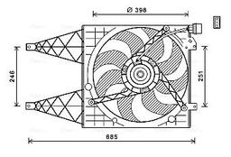 Ventilateur, refroidissement du moteur AVA QUALITY COOLING VN7532