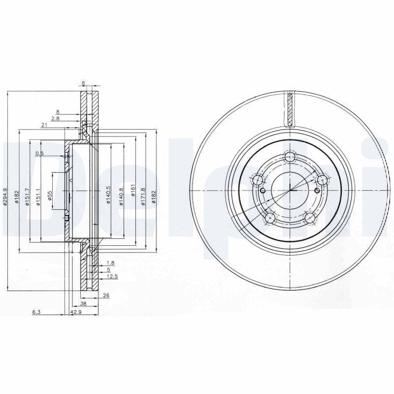 Disque de frein DELPHI BG3914