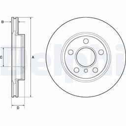 Disque de frein DELPHI BG4704C