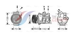 Compresseur, climatisation AVA QUALITY COOLING VNAK220