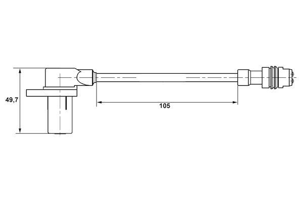 Capteur, vitesse de roue BOSCH 0265006344