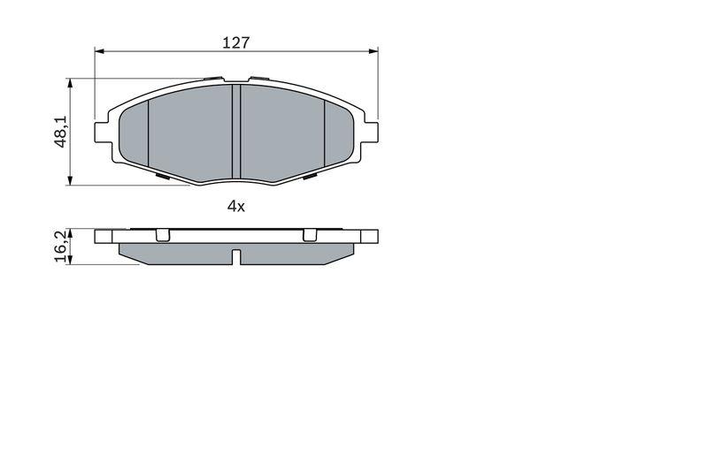 Kit de plaquettes de frein, frein à disque BOSCH 0 986 424 512