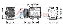 Compresseur, climatisation AVA QUALITY COOLING HYAK209