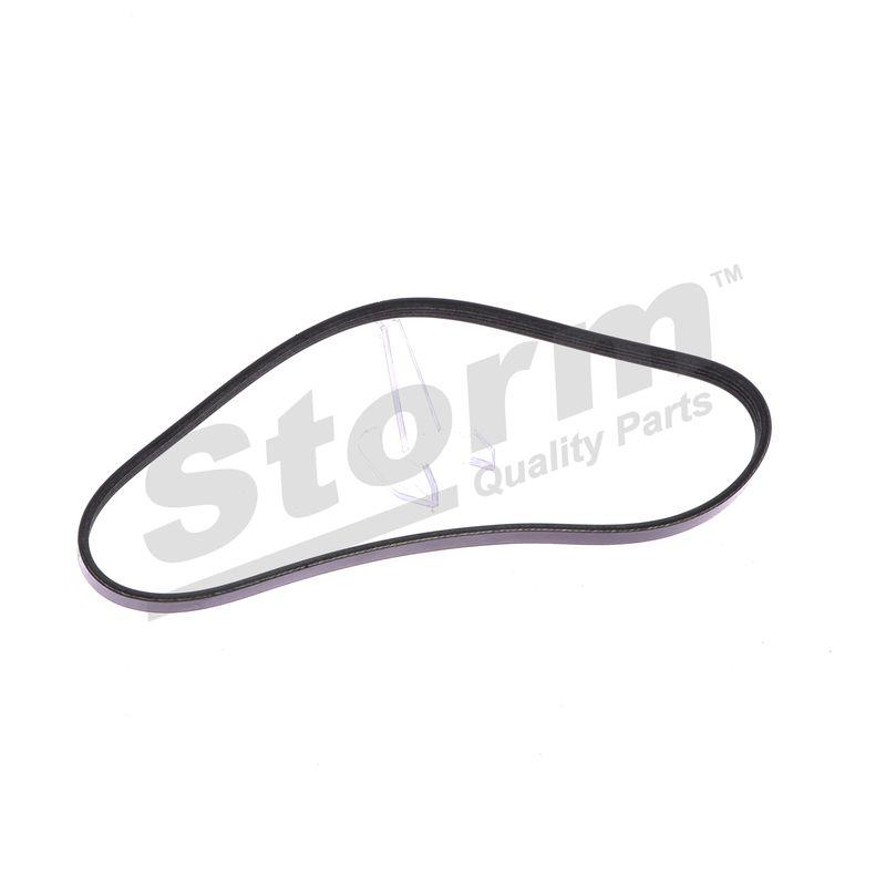 Courroie trapézoïdale à nervures STORM QUALITY PARTS STO4PK0698
