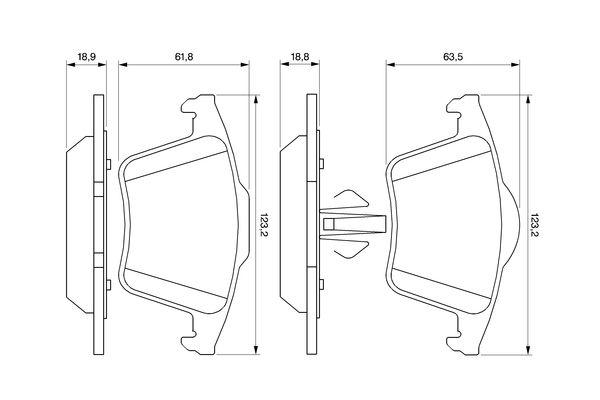 Kit de plaquettes de frein, frein à disque BOSCH 0 986 494 102