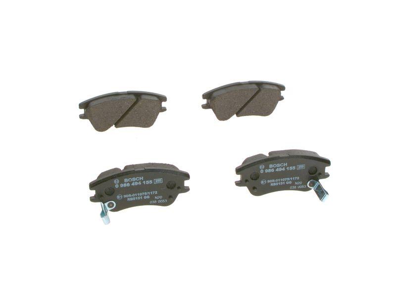 Kit de plaquettes de frein, frein à disque BOSCH 0 986 494 155