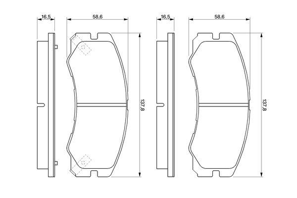 Kit de plaquettes de frein, frein à disque BOSCH 0 986 424 366