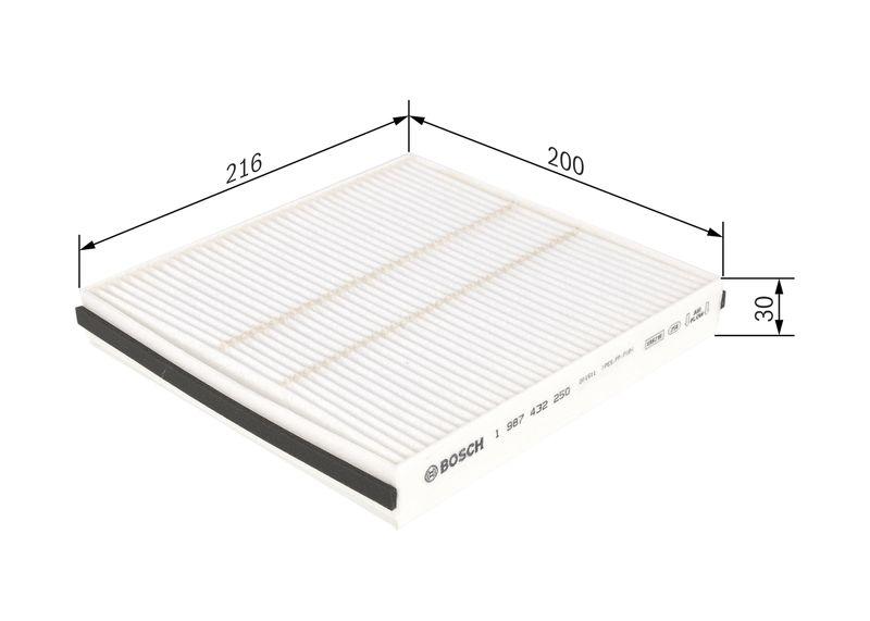 Filtre, air de l'habitacle BOSCH 1987432250
