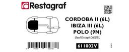 Kit de clip de fixation, carrosserie RESTAGRAF 611002V