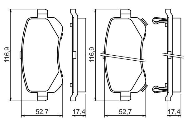 Kit de plaquettes de frein, frein à disque BOSCH 0 986 494 496