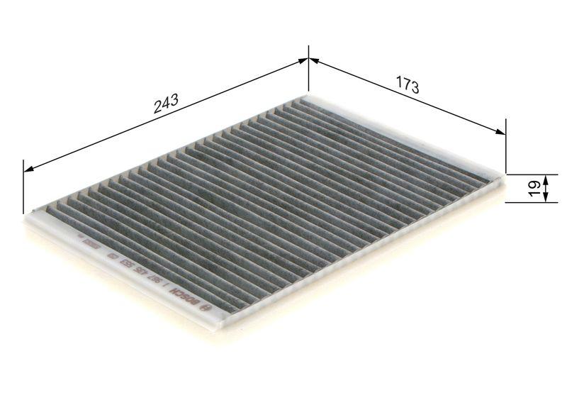 Filtre, air de l'habitacle BOSCH 1987435553