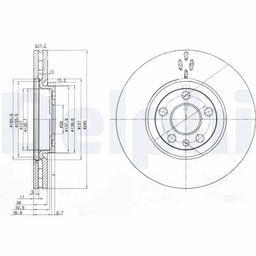 Disque de frein DELPHI BG3740
