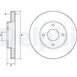 Disque de frein DELPHI BG4953C
