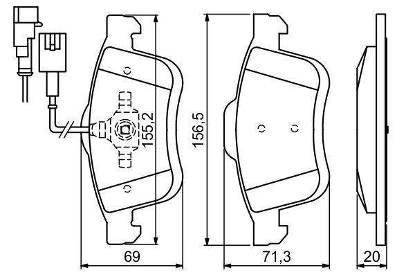 Kit de plaquettes de frein, frein à disque BOSCH 0 986 494 453