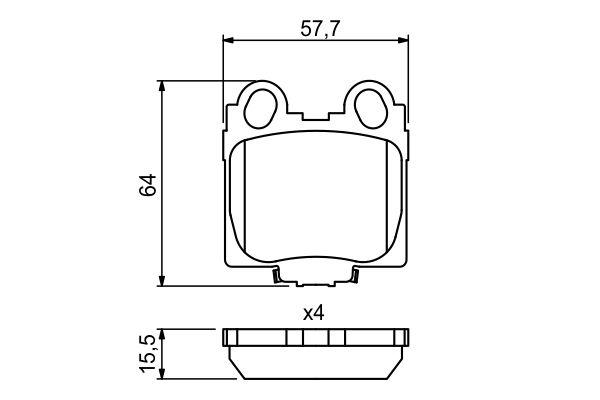 Kit de plaquettes de frein, frein à disque BOSCH 0 986 494 231