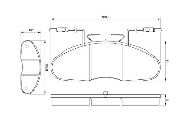 Kit de plaquettes de frein, frein à disque BOSCH 0986424080