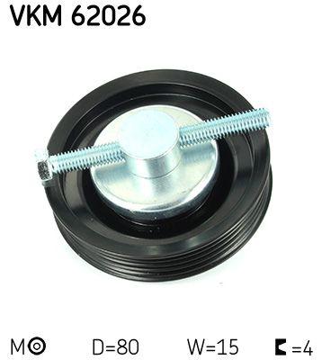 Tendeur de courroie, courroie trapézoïdale à nervures SKF VKM 62026