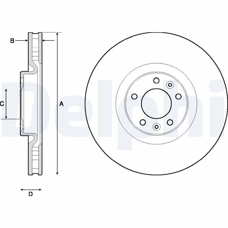 Disque de frein DELPHI BG4716C