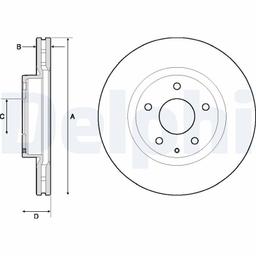 Disque de frein DELPHI BG4713C