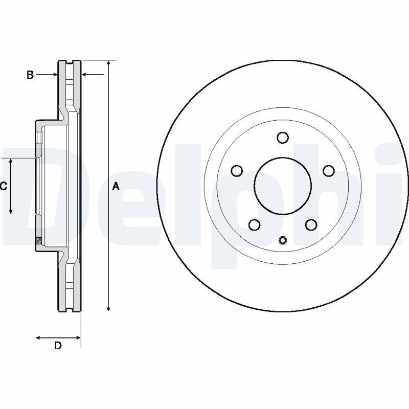 Disque de frein DELPHI BG4713C