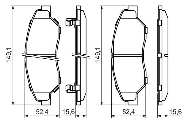 Kit de plaquettes de frein, frein à disque BOSCH 0 986 424 696