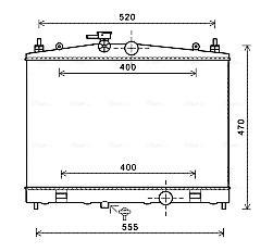 Radiateur, refroidissement du moteur AVA QUALITY COOLING DN2338