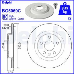 Disque de frein DELPHI BG5069C