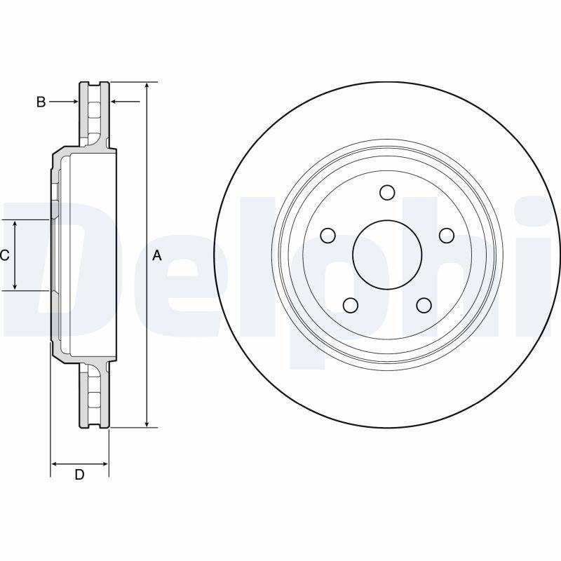 Disque de frein DELPHI BG9214C