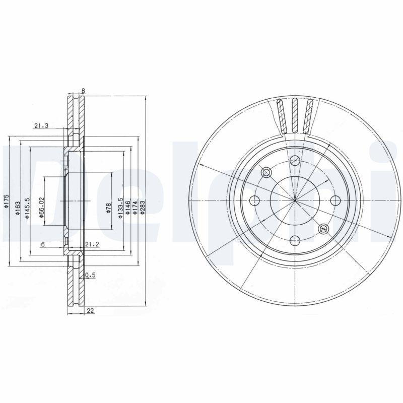 Disque de frein DELPHI BG2690