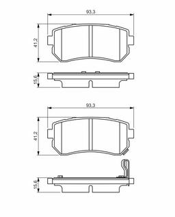 Kit de plaquettes de frein, frein à disque BOSCH 0986495354
