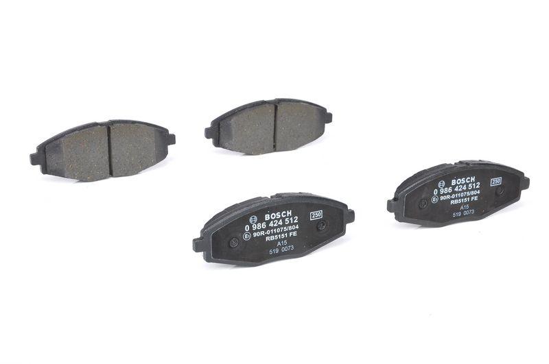 Kit de plaquettes de frein, frein à disque BOSCH 0 986 424 512