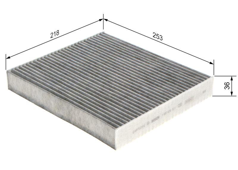 Filtre, air de l'habitacle BOSCH 1 987 435 511