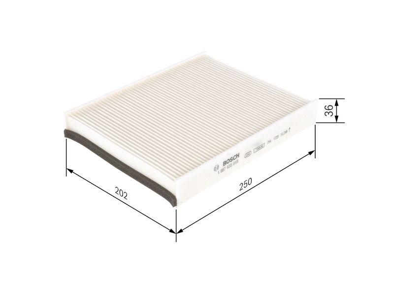 Filtre, air de l'habitacle BOSCH 1987435018