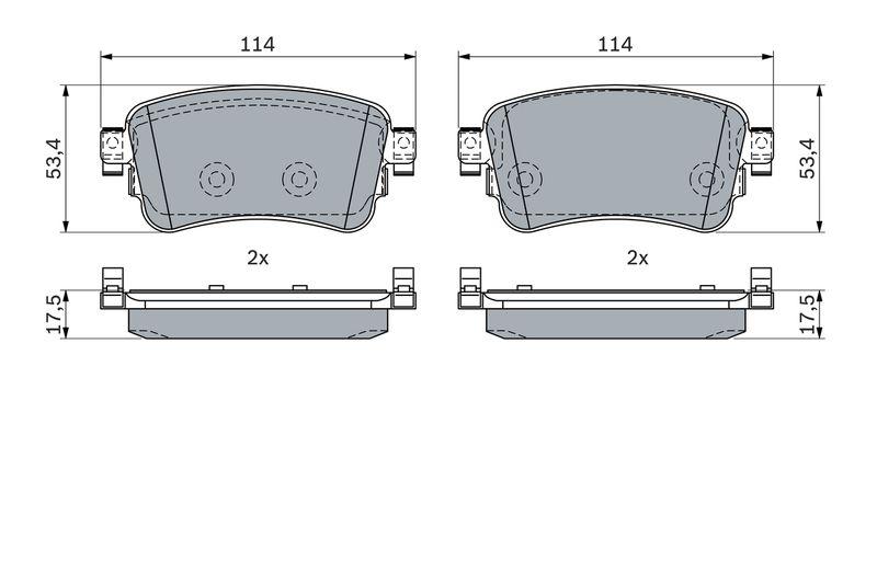 Kit de plaquettes de frein, frein à disque BOSCH 0 986 424 437
