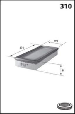 Filtre à air MECAFILTER ELP9552