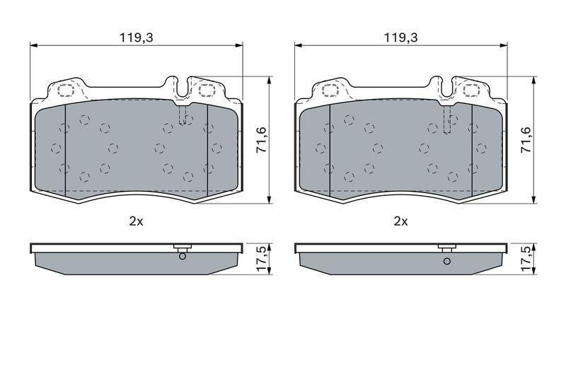 Kit de plaquettes de frein, frein à disque BOSCH 0 986 494 576