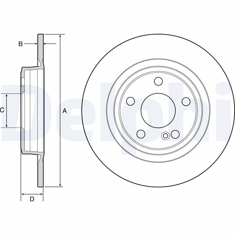 Disque de frein DELPHI BG4558C