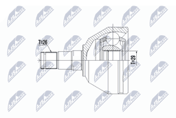 Jeu de joints, arbre de transmission NTY NPW-VV-075