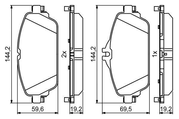 Kit de plaquettes de frein, frein à disque BOSCH 0 986 494 951