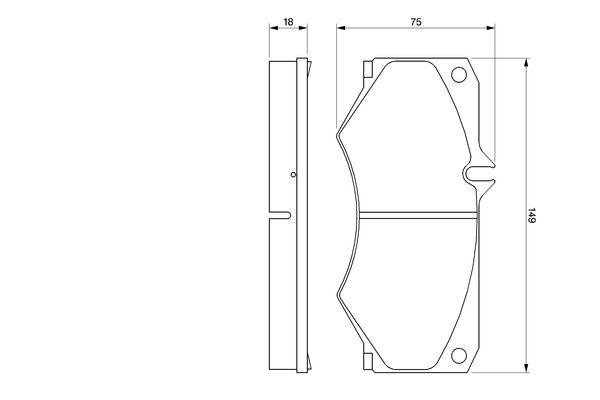 Kit de plaquettes de frein, frein à disque BOSCH 0 986 467 841