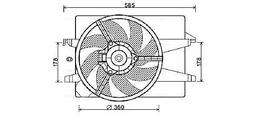 Ventilateur, refroidissement du moteur AVA QUALITY COOLING FD7551