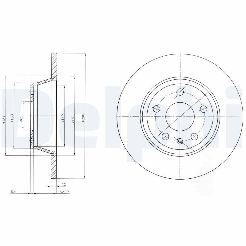 Disque de frein DELPHI BG4089