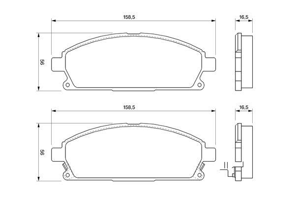 Kit de plaquettes de frein, frein à disque BOSCH 0 986 424 715