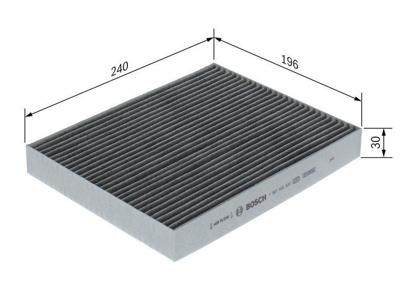 Filtre, air de l'habitacle BOSCH 1987435620