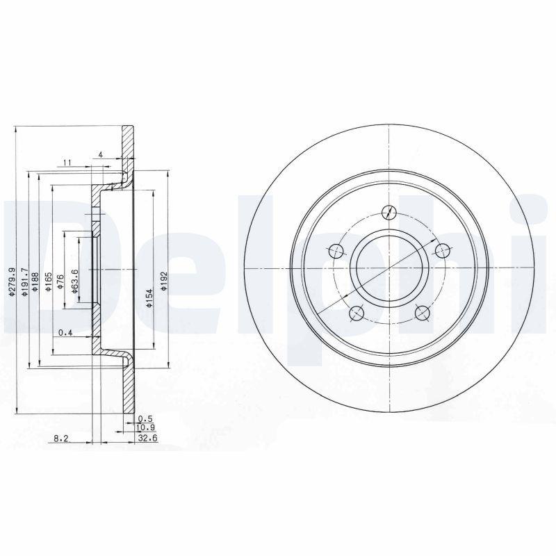 Disque de frein DELPHI BG3897C